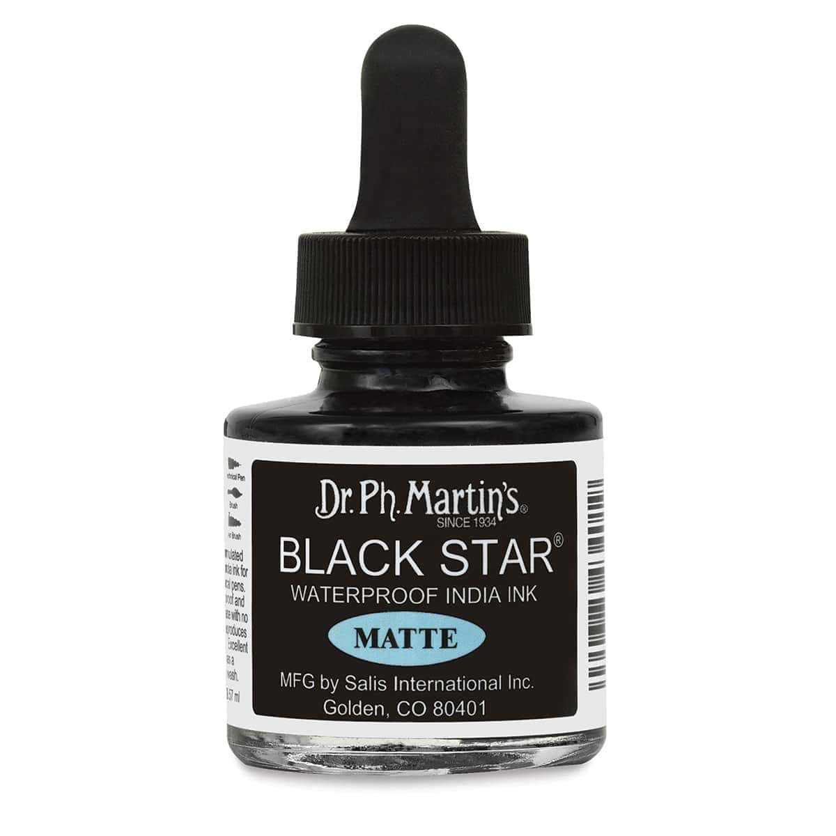 Dr. Ph. Martin's Black Star Matte India Ink
